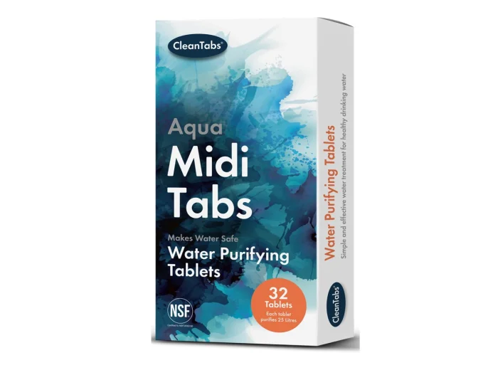 Aqua Midi Tabs Water Purification Sterilising Drinking Water 32 tablets Aquatabs