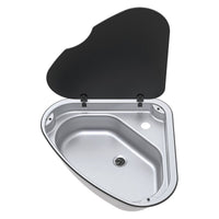 Thetford Series 33 Triangular Sink with Glass Lid, Right Hand, 480mm