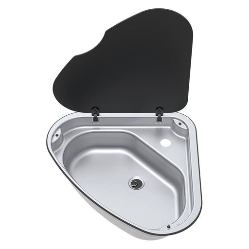 Thetford Series 33 Triangular Sink with Glass Lid, Right Hand, 480mm Thetford - UK Camping And Leisure