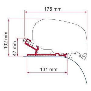 Fiamma F80/F65 Adapter Kit Autocruise 98655-420 Fiamma - UK Camping And Leisure