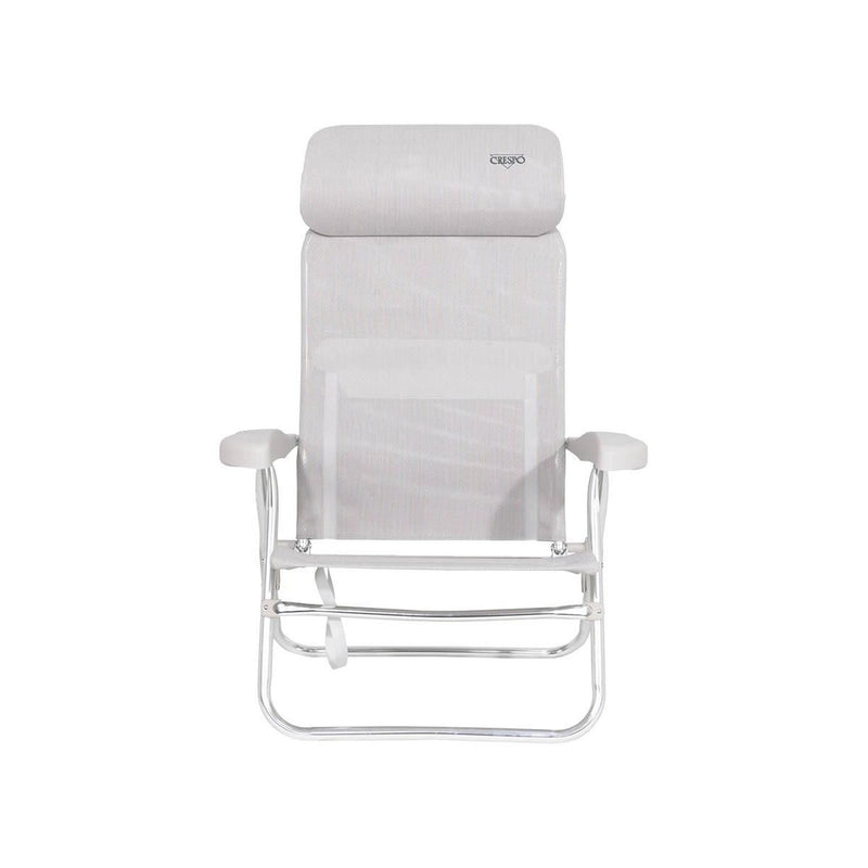 Crespo Beach Chair AL/205 Compact Light Grey Crespo - UK Camping And Leisure