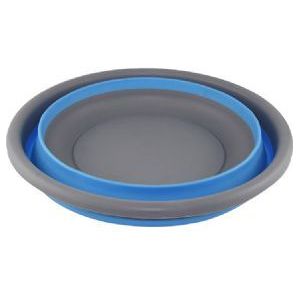 Via Mondo Washing Up Bowl Foldable 9Ltr Round Blue/Grey 1165186 Via Mondo - UK Camping And Leisure