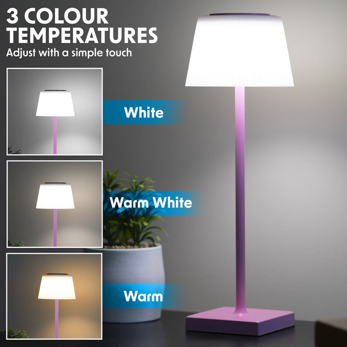 Dellonda Rechargeable Table Lamp for Home Office Restaurant RGB Colours Dellonda - UK Camping And Leisure