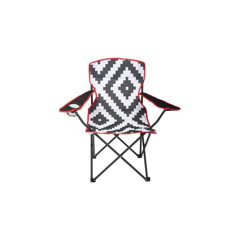 Bo-Camp Urban Collection Folding Chair Madison Black/White Bo-Camp - UK Camping And Leisure
