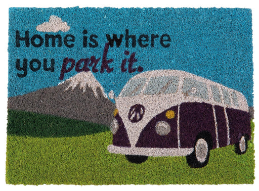 Quest Campervan Door Mat Home Is Where You Park It Outdoor Heavy Duty Coir for VW