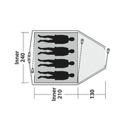 Outwell Cloud 4 Person Two Room Dome Tent 4 Berth inc  Sealed Grounsheet - View 14