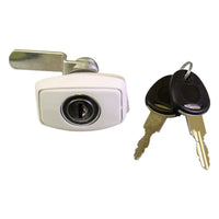 FAP Rectangular Push Lock White Caravan/Motorhome Part