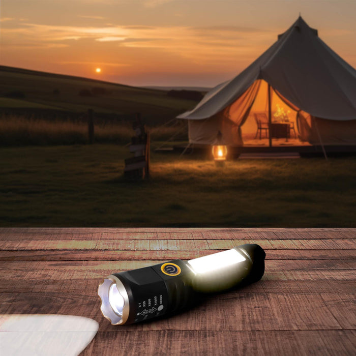 Lesiurewize Rechargeable Adjustable Beam LED Torch Leisurewize - UK Camping And Leisure