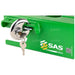 SAS Green Series Vault Hitchlock Coupling Trailer Lock Robust Universal High Viz SAS - UK Camping And Leisure