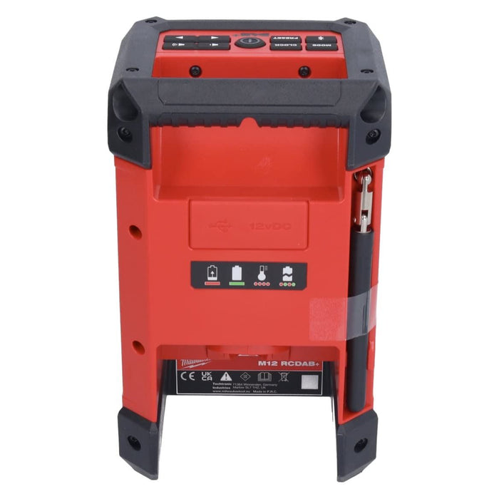 Milwaukee M12 Dab Radio And Charger (Bare Unit) 4933472115 Milwaukee - UK Camping And Leisure