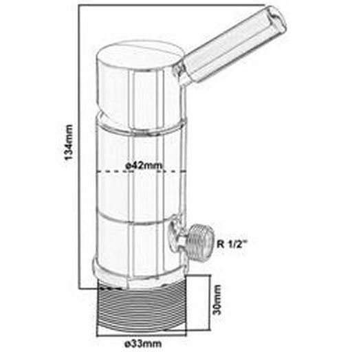 Reich Vector Ec Mix Tap No Microswitch With Flexi Hose 571-572019ATK2RPSK2 Reich - UK Camping And Leisure