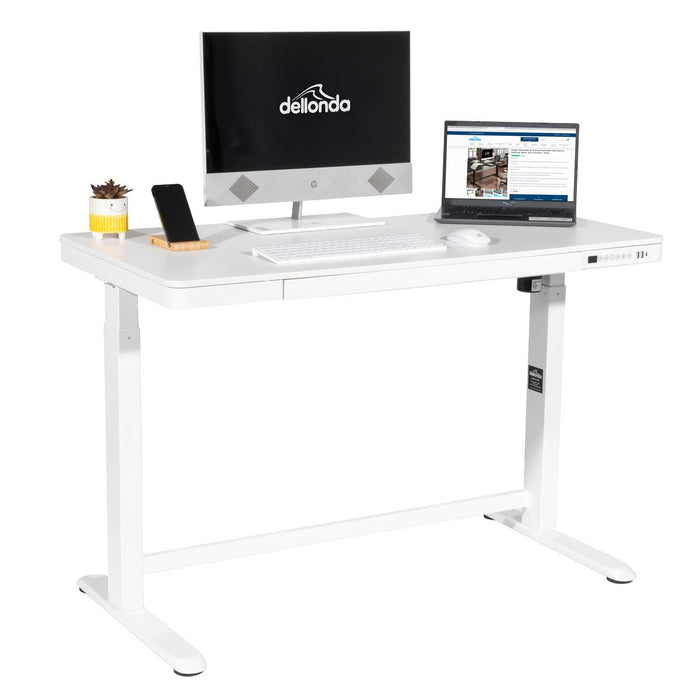 Dellonda Single Motor Ultra-Quiet Electric Desk with Control Panel USB Port Dellonda - UK Camping And Leisure