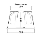 Outwell San Diego Driveaway Awning Grey | lightweight, compact pack, porch