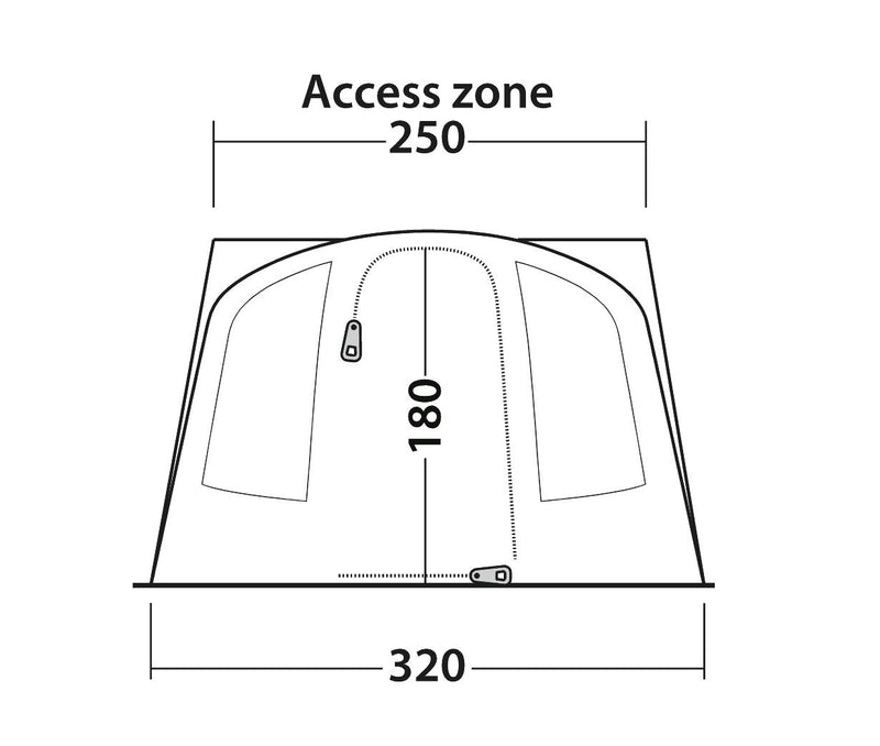 Outwell San Diego Driveaway Awning Grey | lightweight, compact pack, porch