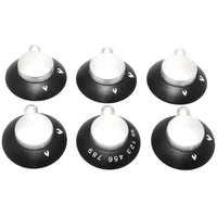 Thetford Oven, Grill Hob Knob Kit Black & Satin for Enigma Cookers (SSPA0903