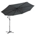 Dellonda Banana Parasol with Cover 3m - Grey DG264 Dellonda - UK Camping And Leisure