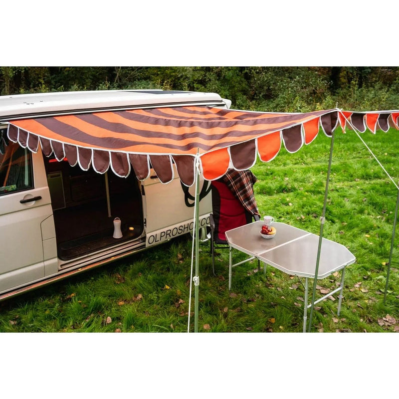 Olpro Retro Campervan Shade Canopy - Charcoal 260cm x 260cm