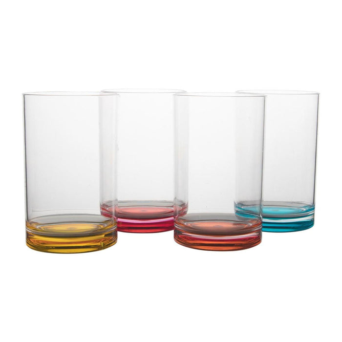 Gimex Colour Line Water Glass Rainbow 320ml 4 Pieces Gimex - UK Camping And Leisure