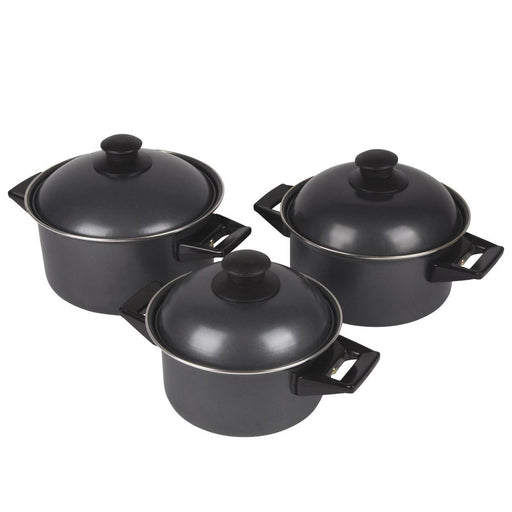 Bo-Camp Cookware Set Rondo 3 Pieces Carbon Steel Bo-Camp - UK Camping And Leisure