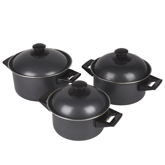Bo-Camp Cookware Set Rondo 3 Pieces Carbon Steel Bo-Camp - UK Camping And Leisure