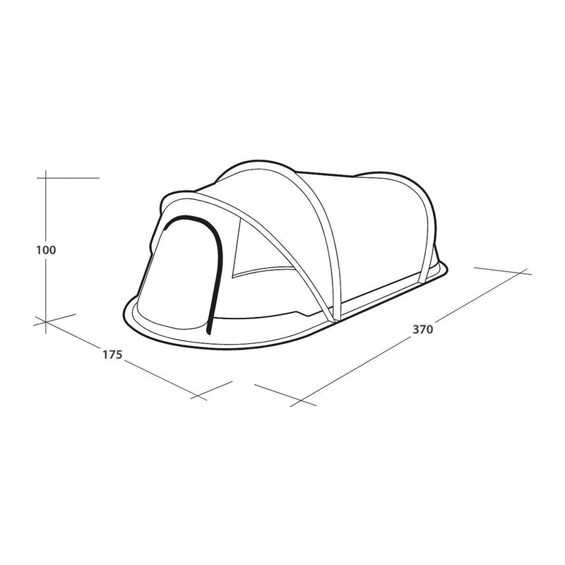 Outwell Nexion 2 Ocean Pop-up Tent 2 Berth Fast Pitch Dark Inner - View 12