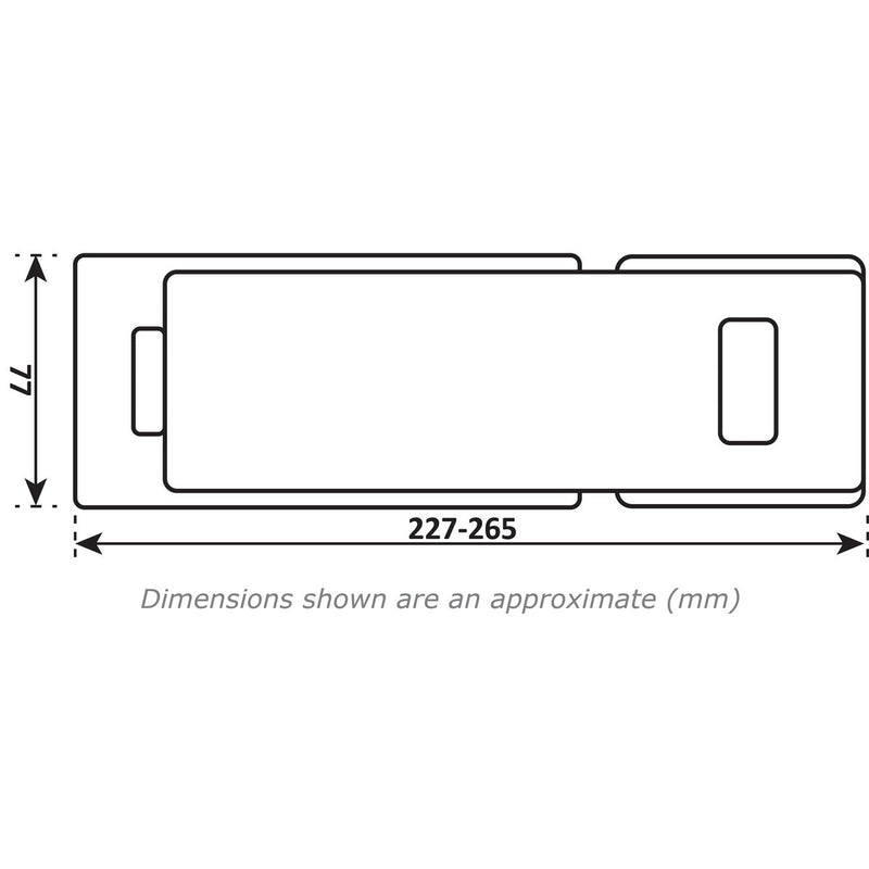 SAS Security Products SAS Federal 4025 Heavy Duty Steel Hasp - Image 3 of 3 | UK Camping and Leisure