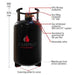 Campko Refillable Gas Bottle 30 Litres With 80% Multivalve 109664 Campko - UK Camping And Leisure