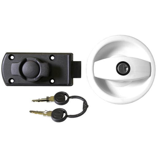 Zadi Door Lock White Right Hand Zadi - UK Camping And Leisure