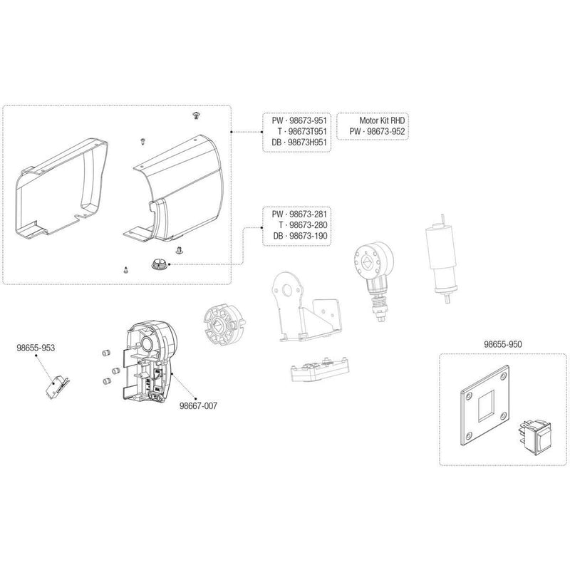 Fiamma 12V Motor Kit Advanced for F45s Awning Titanium (08455-01T) Fiamma - UK Camping And Leisure