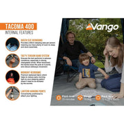 Vango Tacoma 400 Package Deep Blue 4 Person Tent Vango - UK Camping And Leisure