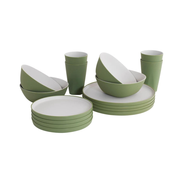 Outwell Gala 4 Person Camping Dinner Set Shadow Green