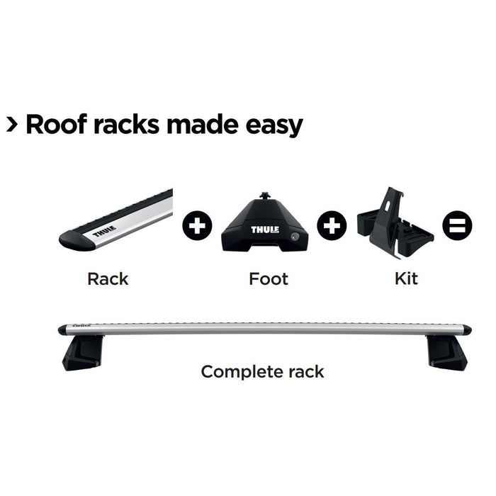 Thule ProBar Evo Roof Bars Aluminum fits Opel Vivaro 2007-2014 Van 5-dr with Fixed Points Thule - UK Camping And Leisure