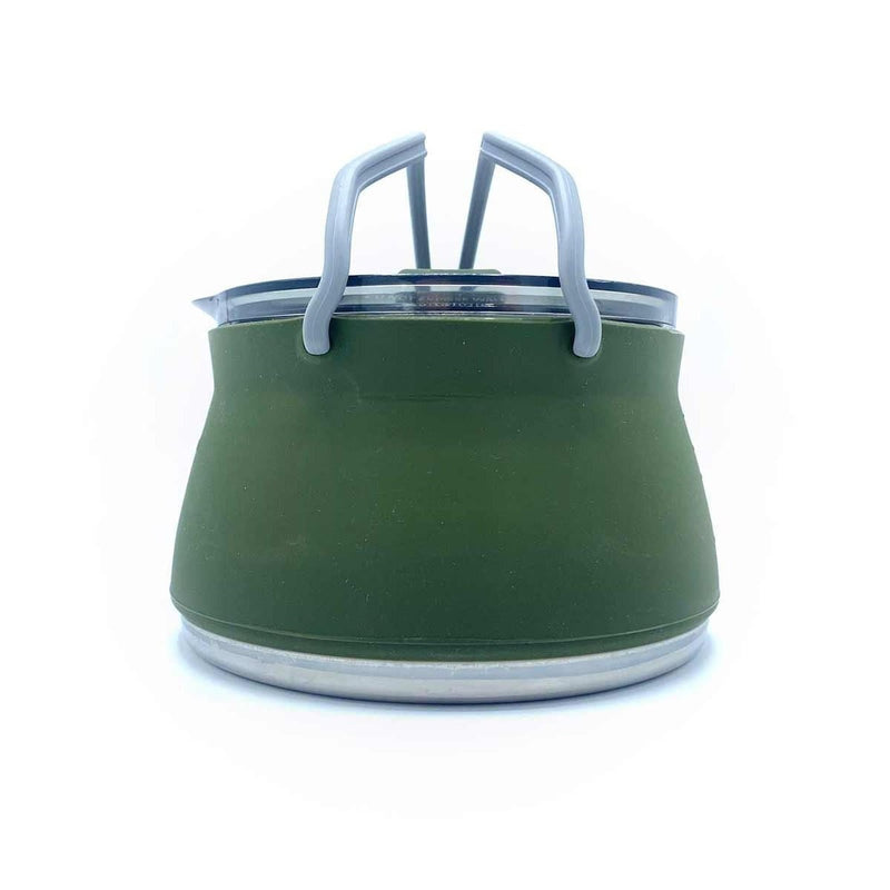 Wolf Outdoors EzyStow Collapsible Kettle 1L Olive Green Wolf Outdoors - UK Camping And Leisure