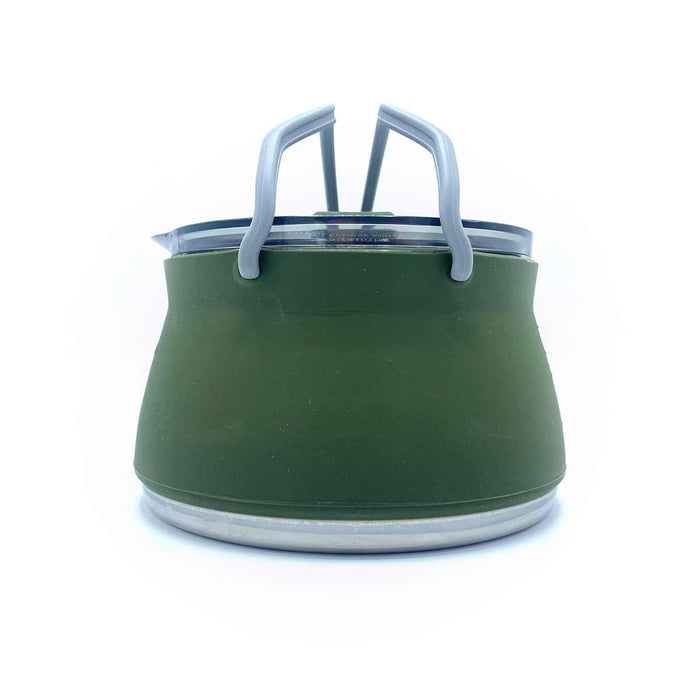 Wolf Outdoors EzyStow Collapsible Kettle 1L Olive Green Wolf Outdoors - UK Camping And Leisure