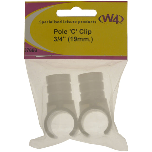 MDS1203 W4 Pole C clip 3/4in 19mm pack of 2 37666 W4 - UK Camping And Leisure