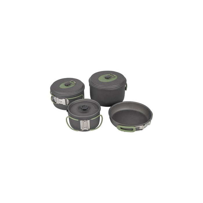 Bo-Camp Cookware Set Explorer 4 Pieces Hard Anodized Aluminium Bo-Camp - UK Camping And Leisure