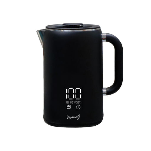 Leisurewize Caravan Camping Sleek LED Display Kettle 1.7L Black