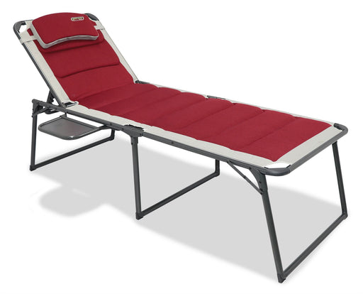 Quest Bordeaux Pro Lounge Sun Bed with side table Quest - UK Camping And Leisure