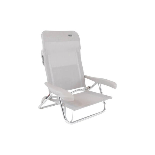 Crespo Beach Chair AL/221 Light Grey Crespo - UK Camping And Leisure