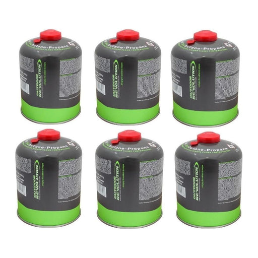 6x Outdoor Revolution Butane Propane Mix 450g Gas Cartridge Canister GAS2130 - UK Camping And Leisure