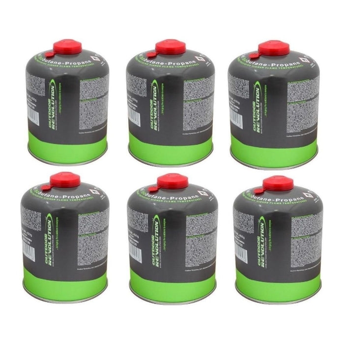 6x Outdoor Revolution Butane Propane Mix 450g Gas Cartridge Canister GAS2130 Outdoor Revolution - UK Camping And Leisure