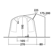 Outwell Talladega Driveaway Air Awning Grey Outwell - UK Camping And Leisure