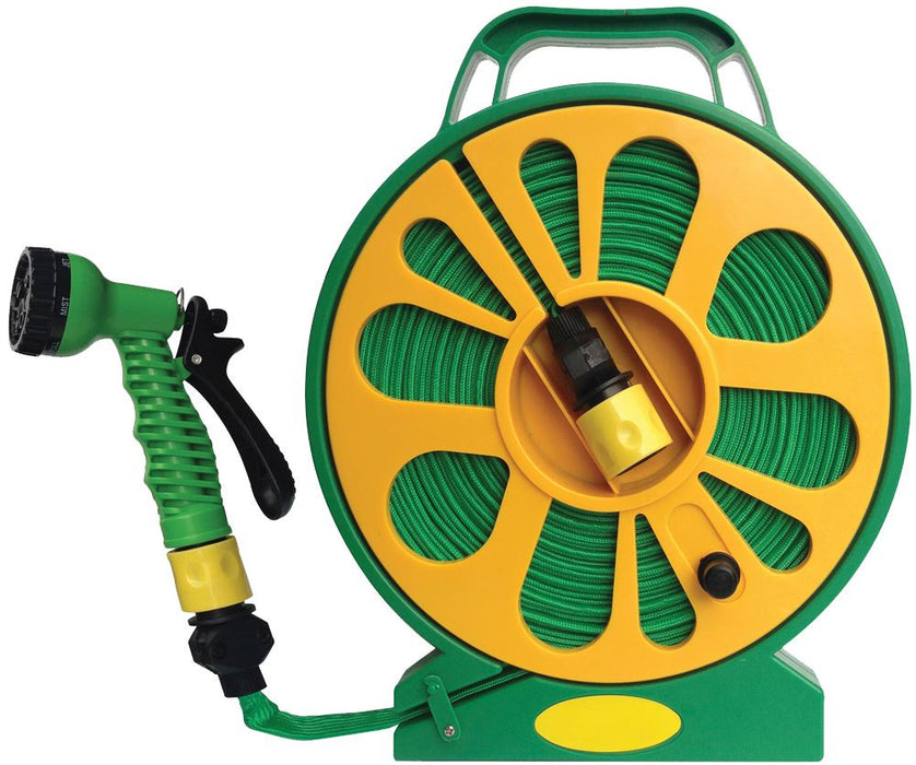 Lay flat 50ft hose with spray gun Quest - UK Camping And Leisure