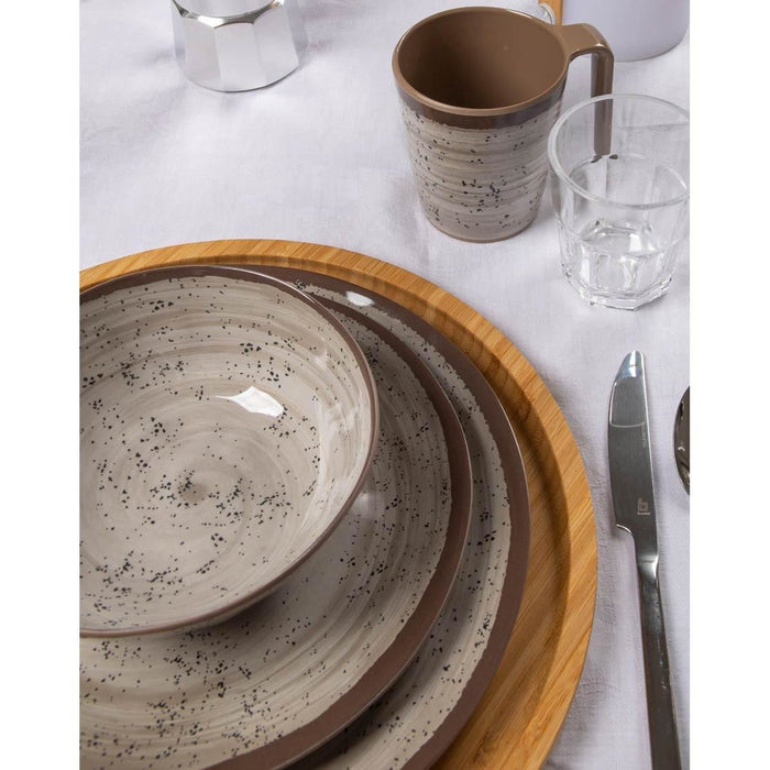 Bo-Camp Mug Halo M Melamine 4 Pieces Beige Bo-Camp - UK Camping And Leisure
