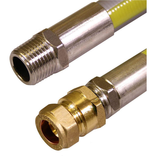 Stainless Hose Assembly 1 2 Metre 1/2" x 15mm Caravan/Motorhome Nova - UK Camping And Leisure