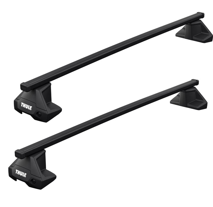 Thule SquareBar Evo Roof Bars Black fits Dodge Ram 3500 2019- Double Cab 4-dr with Normal Roof Thule - UK Camping And Leisure