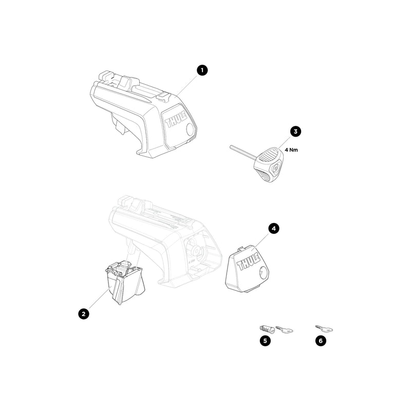 Thule Evo Raised Rail Cover - Durable Protection for Roof Racks