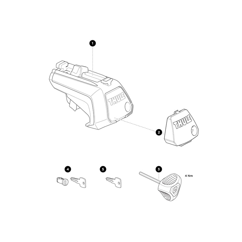 Thule Foot - Evo Raised Rail Spare Part 710405