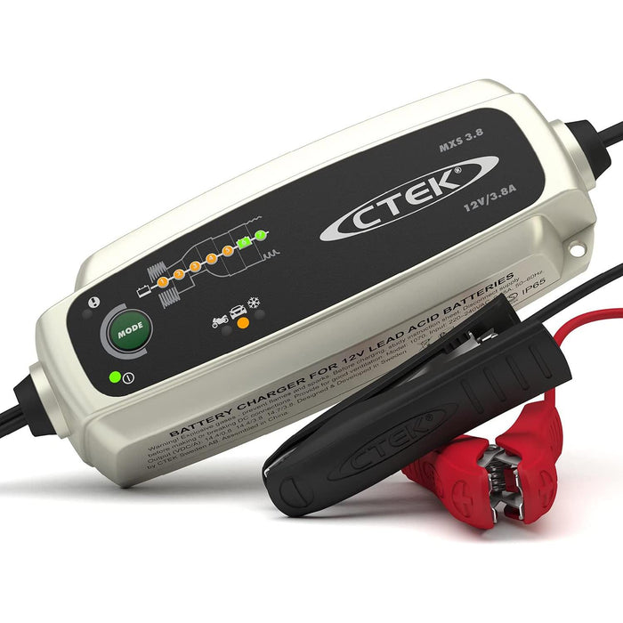 CTEK MXS 3.8 Battery Charger Charges & Maintains Car and Motorcycle Batteries