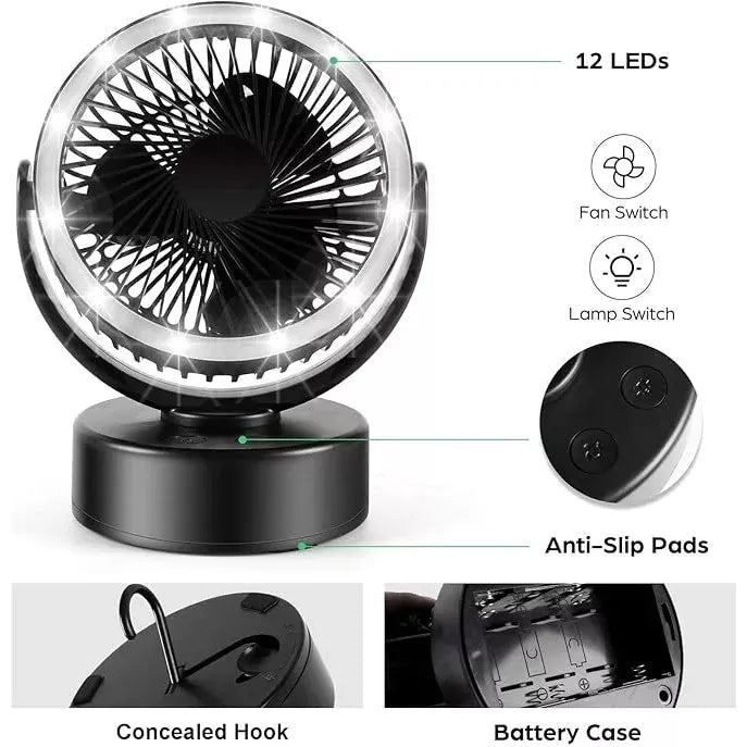 Camptech Luna 2 In 1 LED Light & Fan Camptech - UK Camping And Leisure